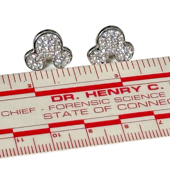 SWAROVSKI Disney Crystal Rhodium Plated Limited Edition Mickey Mouse Earrings - Picture 5 of 5